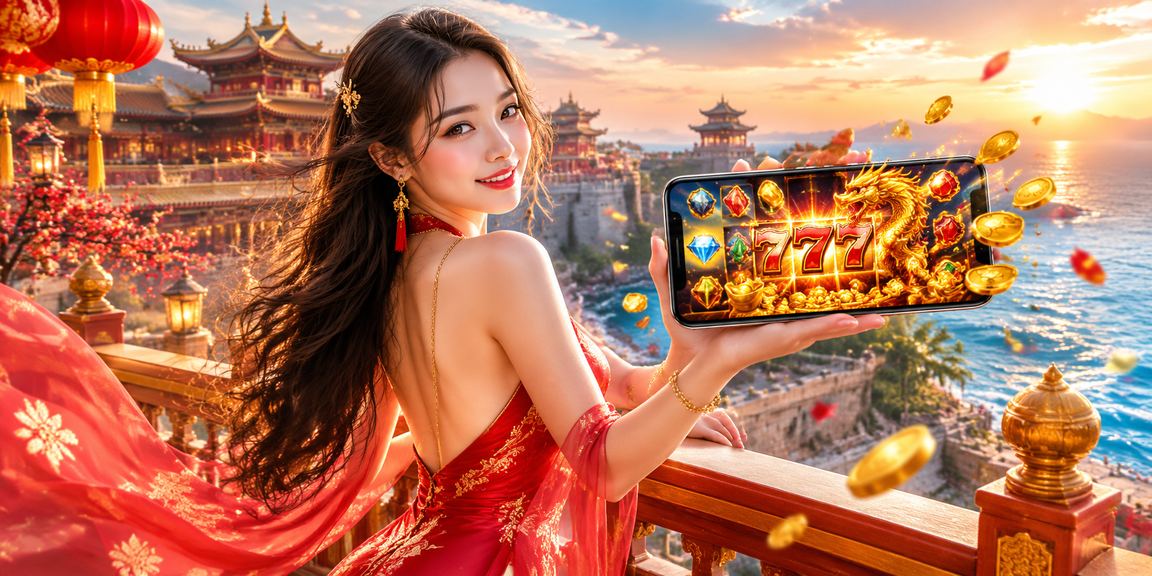 Người chơi thử vận may với slot game trên bãi biển Huế, Việt Nam